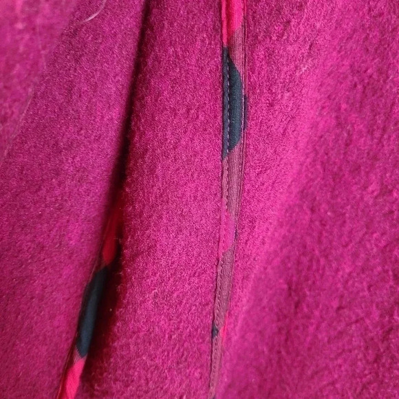 LL Bean women's cable knit 1/4 zip Pullover Sweater fleece collar and cuffs L - Picture 13 of 14